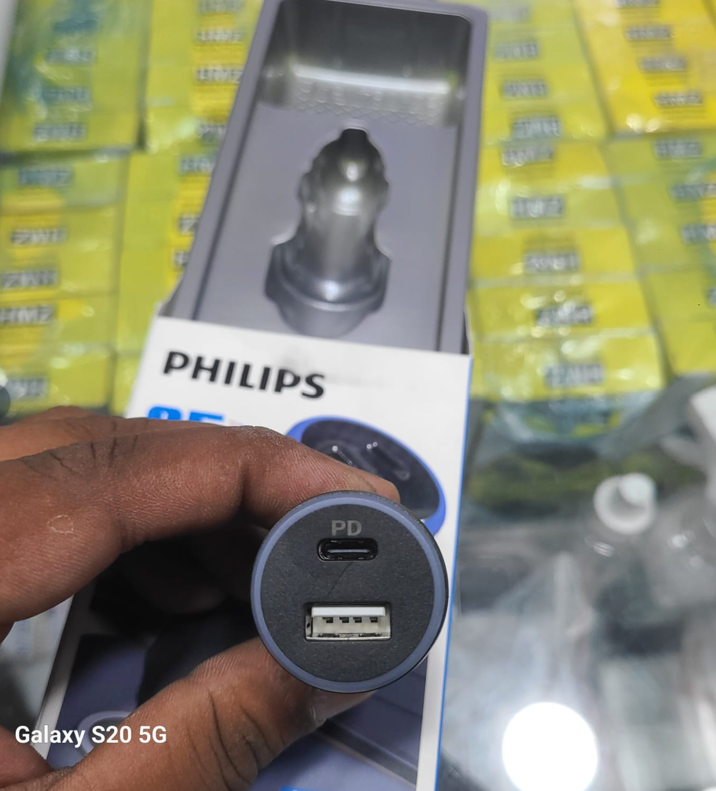 Phlilips 65W Car Charger Adapter - Dual USB Type A and Type C